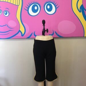 Behnaz Sarafpour Black Wool Cropped Tuxedo Pants